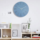 12 Inch Frameless Minimalist Wall Clock Silent Modern Quartz Clock for Living Room, Bedroom, Kitchen, White, Black, Wood Grain, Blue Gray, Gold Bronze, Retro Silver, Black Gold