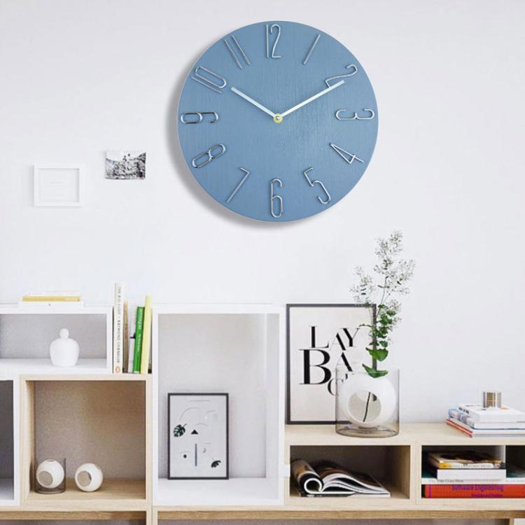 12 Inch Frameless Minimalist Wall Clock Silent Modern Quartz Clock for Living Room, Bedroom, Kitchen, White, Black, Wood Grain, Blue Gray, Gold Bronze, Retro Silver, Black Gold