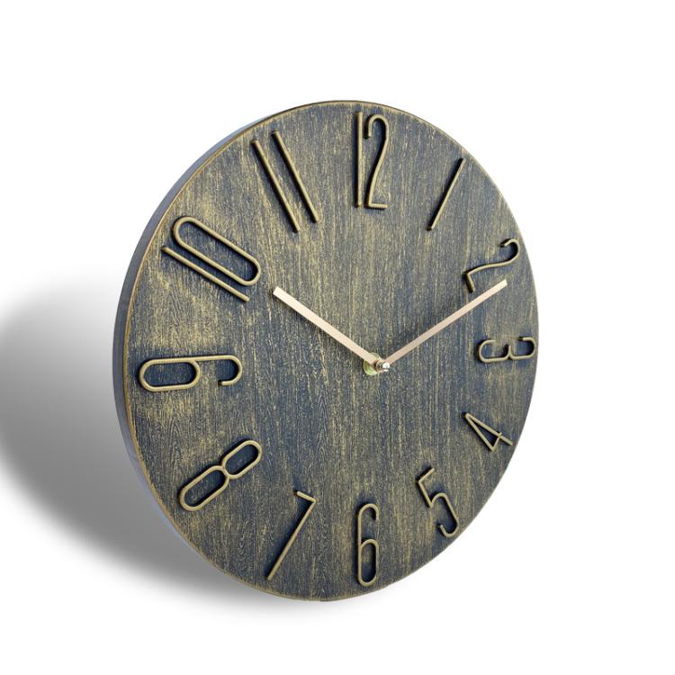 12 Inch Frameless Minimalist Wall Clock Silent Modern Quartz Clock for Living Room, Bedroom, Kitchen, White, Black, Wood Grain, Blue Gray, Gold Bronze, Retro Silver, Black Gold