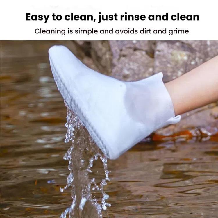 Thickened Wear-Resistant Waterproof Silicone Rain Shoe Cover, S 31-33, M 34-36, L 37-39, XL 40-42, XXL 43-45