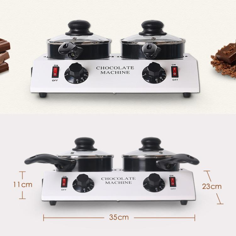 Dessert Making Double Cylinder Chocolate Hot Melt Machine, US Plug, UK Plug, EU Plug