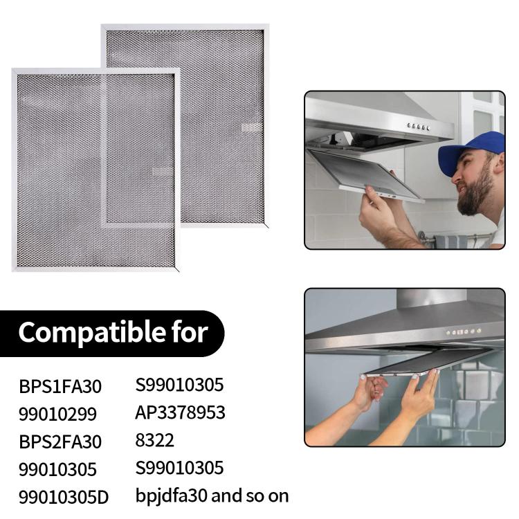 For Broan BPS1FA30 QS1 99010299 Range Hood 2pcs /Pack Grease Filter Replacement Parts