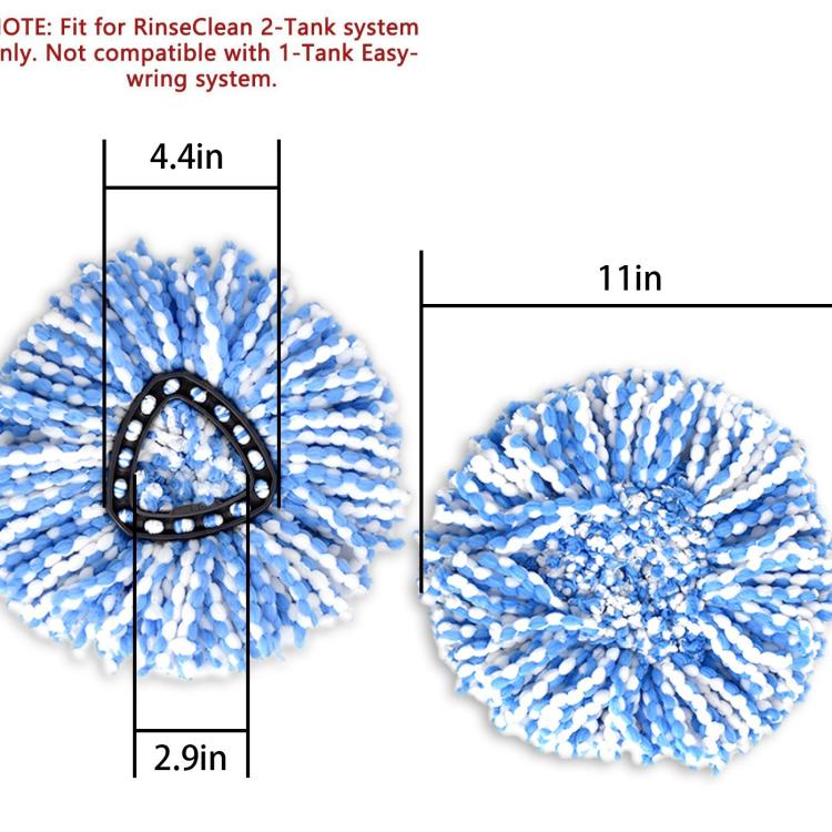 3pcs /Pack Mop Pads For O-Cedar EasyWring RinseClean 2 Tank System