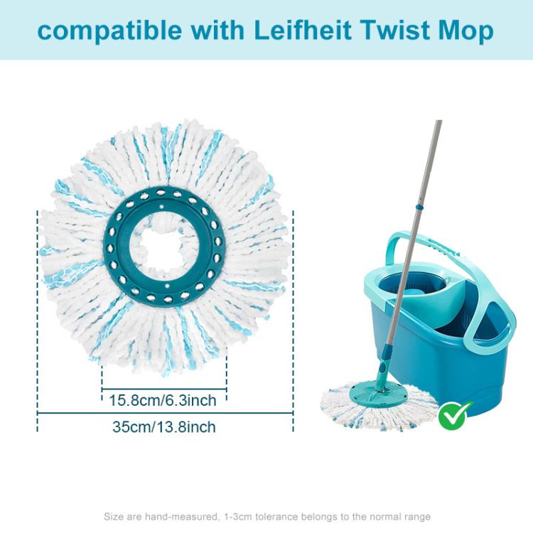 4pcs /Pack Mop Head for Leifheit Twist Mop Super Absorbent Microfiber Replacement