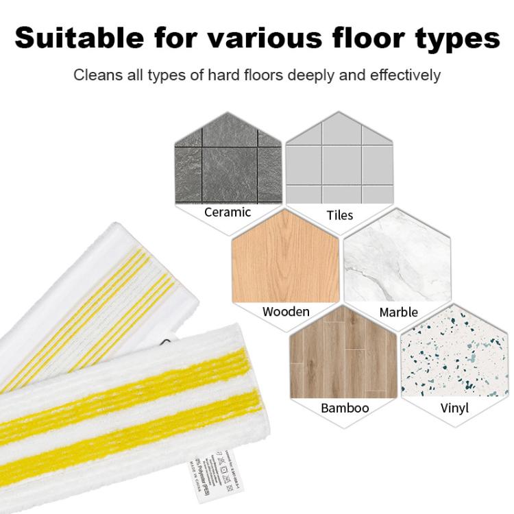 For Karcher Easyfix SC1 SC2 SC3 SC4 SC5 SV7 Steam Mop Replacement, 3pcs /Pack Flat Mop Attachments, 3pcs /Pack Mop Pads
