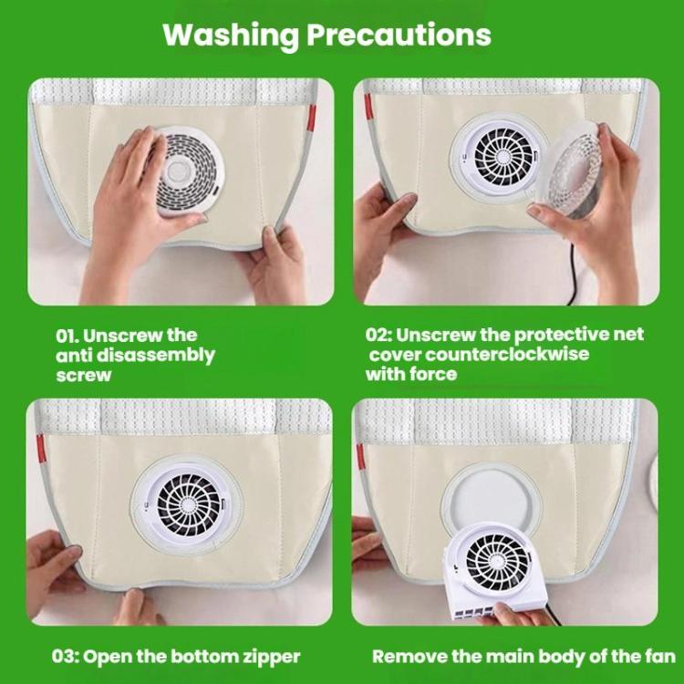 USB Powered Cooling Pad Baby Stroller Seat Cushion With Fan 3 Speed Adjustable Levels