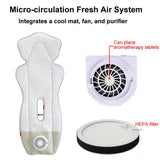 USB Powered Cooling Pad Baby Stroller Seat Cushion With Fan 3 Speed Adjustable Levels