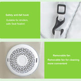 USB Powered Cooling Pad Baby Stroller Seat Cushion With Fan 3 Speed Adjustable Levels