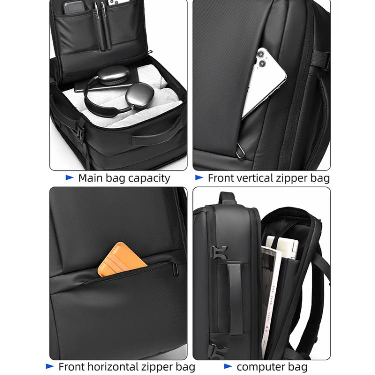 WEIXIER B759 Simple Expandable Men Shoulder Bag Large Capacity Laptop Backpacks