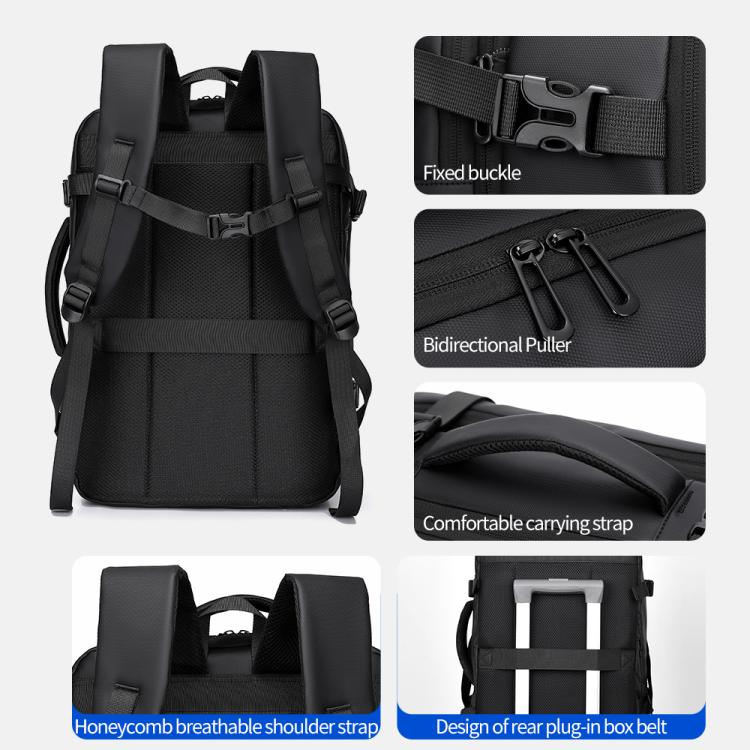 WEIXIER B759 Simple Expandable Men Shoulder Bag Large Capacity Laptop Backpacks