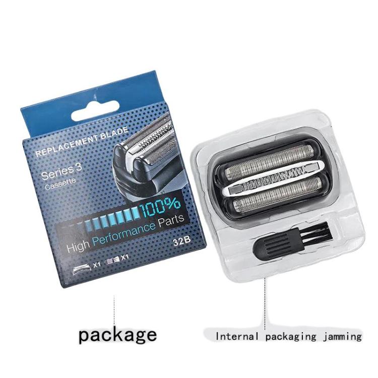 For Braun Series 3 Replacement Foil & Cutter 32B Precision Welded Stainless Steel Shaver Head