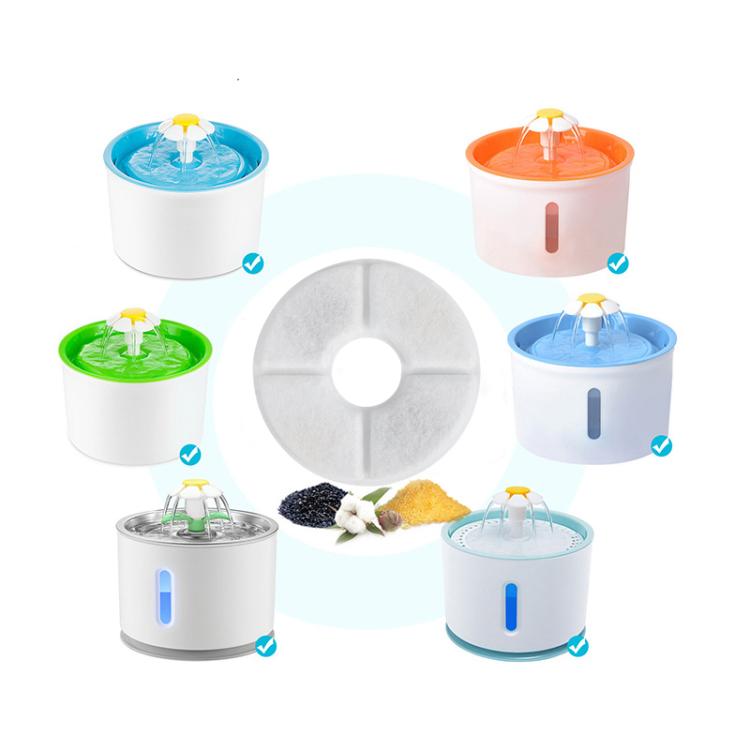5pcs /Pack Replacement Filter For Pet Water Fountain Water Dispenser Pre-Filter, Round