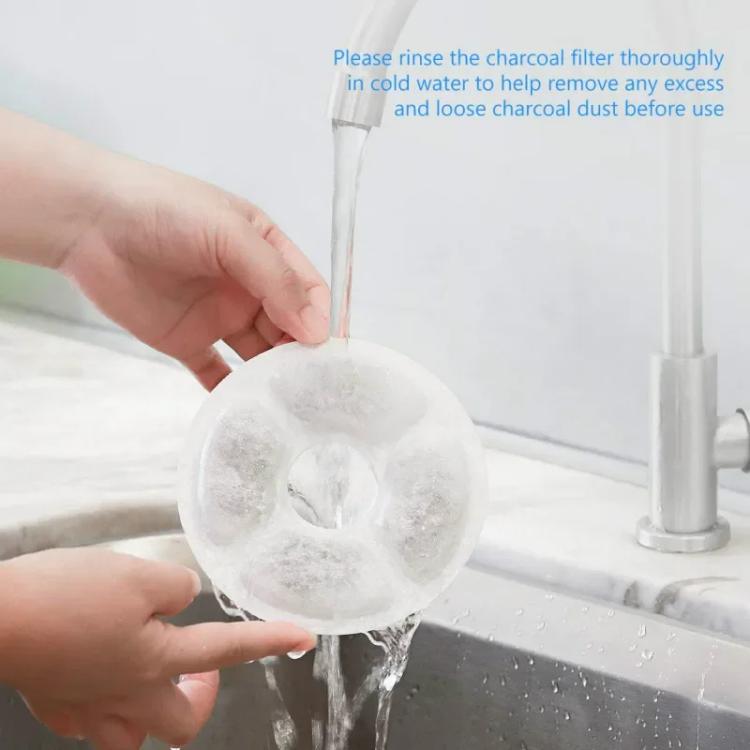 5pcs /Pack Replacement Filter For Pet Water Fountain Water Dispenser Pre-Filter, Round
