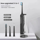 3-in-1 Electric Toothbrush, Water Flosser & Oral Irrigator with 180mL Detachable Tank