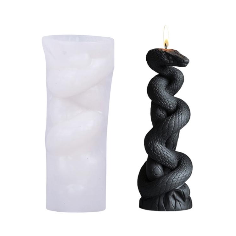 Snake-Shaped Aromatherapy Candle Silicone Mold DIY Diffuser Stone Gift Mold, Snake Flower Column ZL-981, Snake Stone Column ZL-982, Snake Column ZL-983, Snake Reincarnation ZL-984