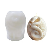 Snake-Shaped Aromatherapy Candle Silicone Mold DIY Diffuser Stone Gift Mold, Snake Flower Column ZL-981, Snake Stone Column ZL-982, Snake Column ZL-983, Snake Reincarnation ZL-984