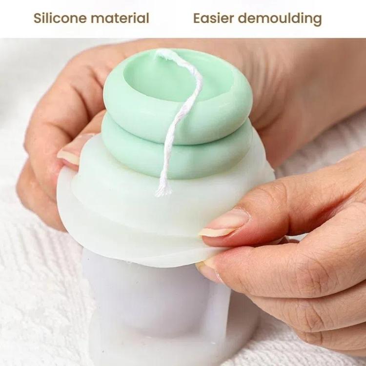 Spiral Wave Aromatherapy Candle Silicone Mold DIY Diffuser Stone Decorative Ornament Mold, 3A ZL-513, 3l ZL-521