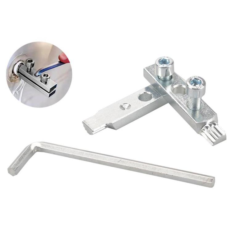 Water Tube Breakage Screw Extractor Faucet Angle Valve Manual Removal Tool, Silver