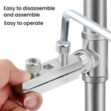 Water Tube Breakage Screw Extractor Faucet Angle Valve Manual Removal Tool, Silver