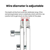 Water Tube Breakage Screw Extractor Faucet Angle Valve Manual Removal Tool, Silver