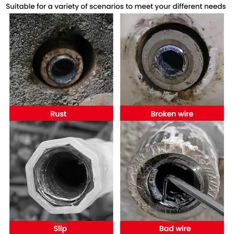 Water Tube Breakage Screw Extractor Faucet Angle Valve Manual Removal Tool, Silver