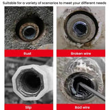 Water Tube Breakage Screw Extractor Faucet Angle Valve Manual Removal Tool, Silver