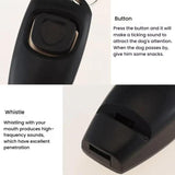 2 In 1 Pet Training Clicker Dog Whistle With Long Wristband