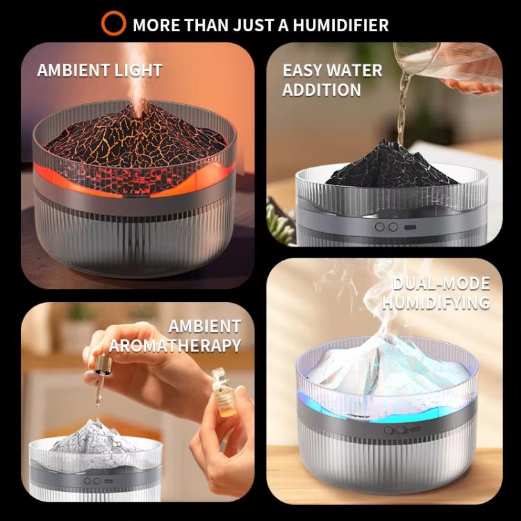 2L Volcanic Essential Oil Diffuser Humidifier Large Capacity Aromatherapy Mist Diffuser Top-Fill Water Tank