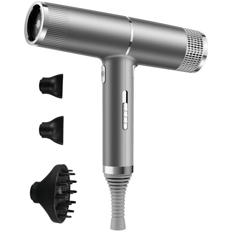 T-Shaped Hair Dryer with Smart Inverter Technology High-Power Blow Dryer for Home & Salon Use, EU Plug, EU Plug With 3 Nozzles, US Plug, US Plug With 3 Nozzles, UK Plug, UK Plug With 3 Nozzles