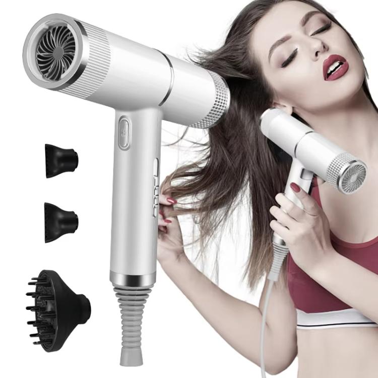 T-Shaped Hair Dryer with Smart Inverter Technology High-Power Blow Dryer for Home & Salon Use, EU Plug, EU Plug With 3 Nozzles, US Plug, US Plug With 3 Nozzles, UK Plug, UK Plug With 3 Nozzles
