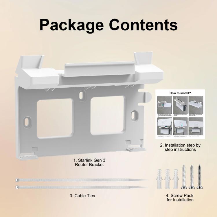 For Starlink Gen 3 Router Power Supply 2 In 1 ABS Bracket, S6880
