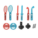 10-in-1 Motion Sports Bundle for Nintendo Switch 2/Switch Tennis Racket, Golf Club, Fencing, Racing Wheel & Multi-Game Accessories, 10-in-1
