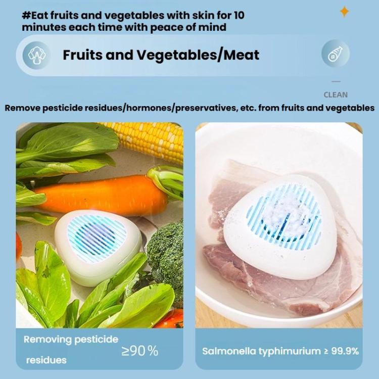 Portable Sterilization Pesticide Residue Removal Fruit Vegetable Cleaning Machine, English