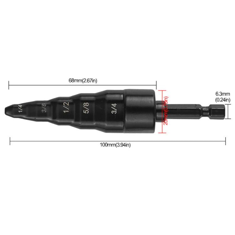 5-in-1 HVAC Tube Expander Tool for 1/4 - 3/4 inch Copper Pipes Electric Drill-Compatible Flaring Kit