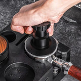 Adjustable Impact Coffee Tamper with Threaded Base Spring-Loaded Espresso Tamper Tool, 51mm, 53mm