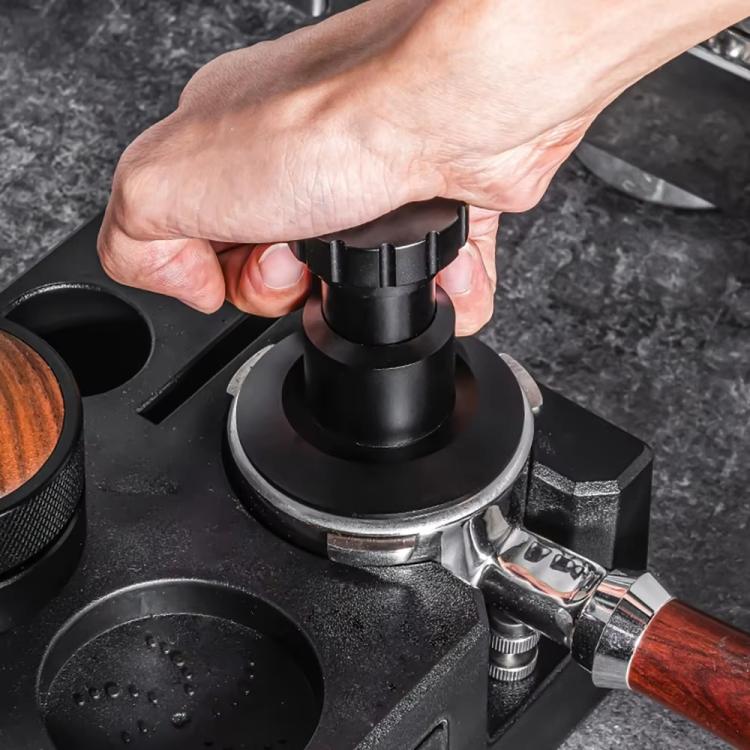 Adjustable Impact Coffee Tamper with Threaded Base Spring-Loaded Espresso Tamper Tool, 51mm, 53mm