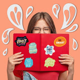 2sets English Stickers Personalized Decorative Luggage Notebook Waterproof Removable Stickers