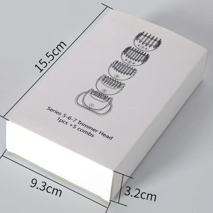 For Braun Series 5/6/7 Shaver Replacement Trimmer Attachment Kit With 5 Guiding Combs, For Braun Series 5/6/7