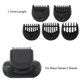 For Braun Series 3 Shaver Replacement Trimmer Attachment Kit with 5 Guiding Combs, For Braun Series 3