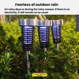 Solar Mosquito Lamp Outdoor Garden LED Mosquito Repellent Insect Trap Lamp, Stainless Steel