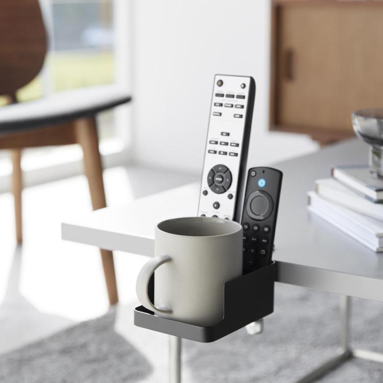 Adjustable Clamp-On Desktop Cup Holder Organizer For Phone, Remote, Plants, Water Bottle