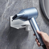 Wall-Mounted Hair Dryer Holder with Cord Organizer Bathroom Storage for Blow Dryer