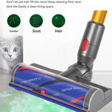 For Dyson V7/V8/V10/V11/V15 High Torque Direct-Drive Cleaner Head with Green Laser Dust Detection, Anti-Tangle