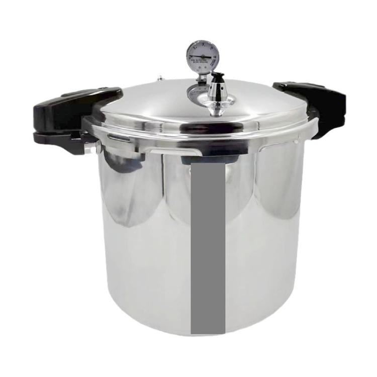32cm/23L Pressure Cooker Induction & Gas Stove Compatible Aluminum Alloy Straight Body Design & Built-in Gauge, 100kPa, 35-70-100kPa