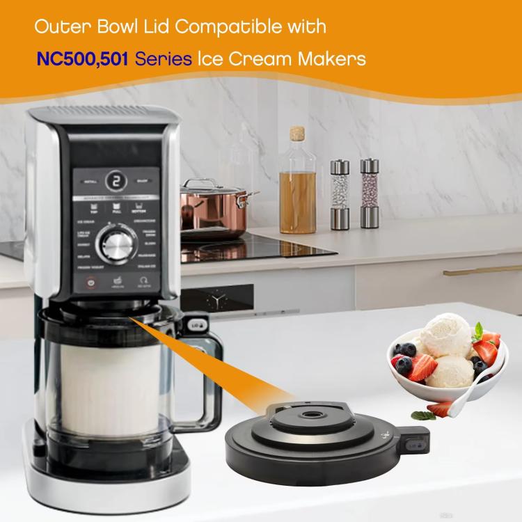 Replacement Outer Bowl Lid For Ninja NC500 Series Ice Cream Maker NC501/NC501H/NC501HBL, NC500 Outer Bowl Lid