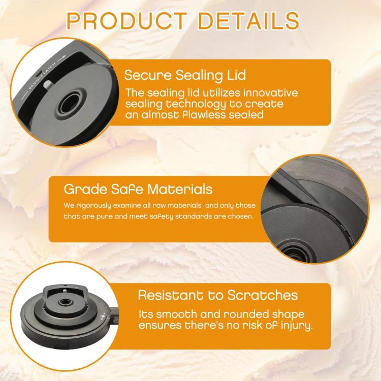 Replacement Outer Bowl Lid For Ninja NC500 Series Ice Cream Maker NC501/NC501H/NC501HBL, NC500 Outer Bowl Lid