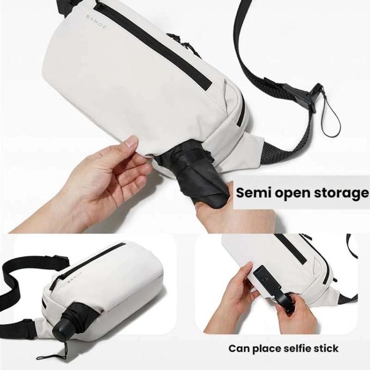 BANGE BG-7851 Men Crossbody Bag Multifunctional Lightweight Casual Commuting Chest Pack Small Shoulder Bag