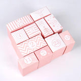 Christmas Advent Calendar Blind Box 24 Empty DIY Gift Boxes Countdown Surprise For Kids & Adults, Pink