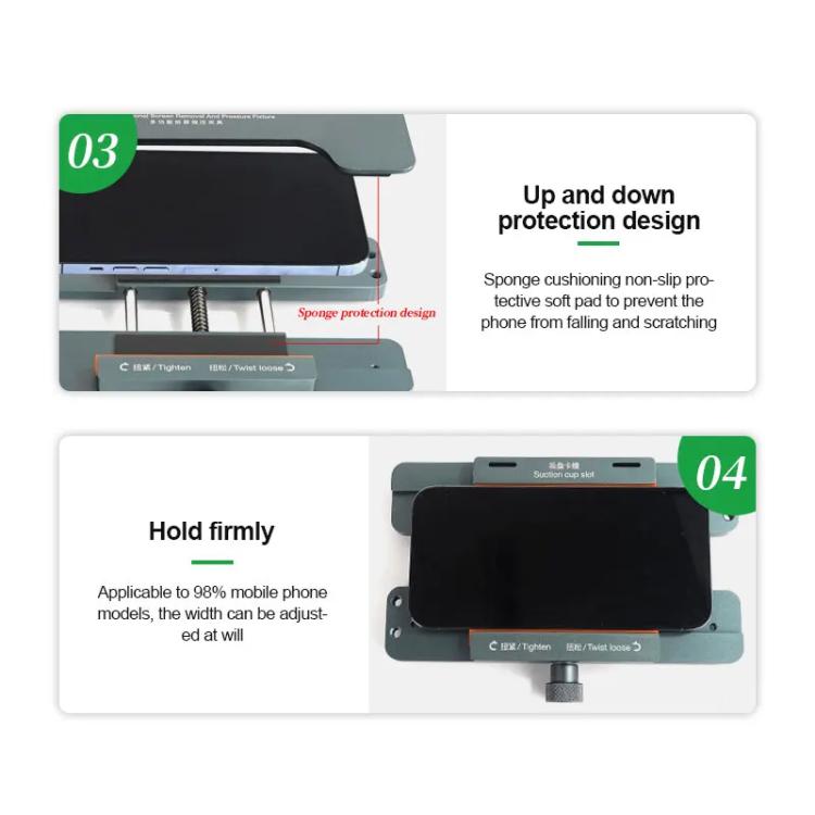 Mobile Phone Screen Removal Clamp Easily Remove Glass Back Cover and Secure Screen Mold, RL-601S Mini