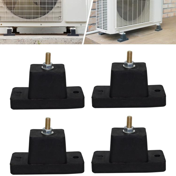 4pcs /Pack Rubber Anti-Vibration AC Mounting Bracket Shock-Absorbing Pads for Outdoor Air Conditioner Units